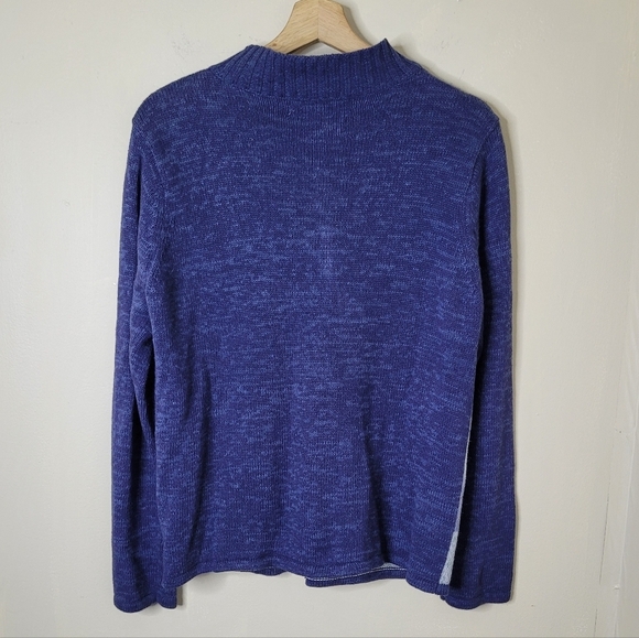 Tiara International Holiday Village Christmas Cardigan Sweater Full Zip Size XL - Picture 6 of 8